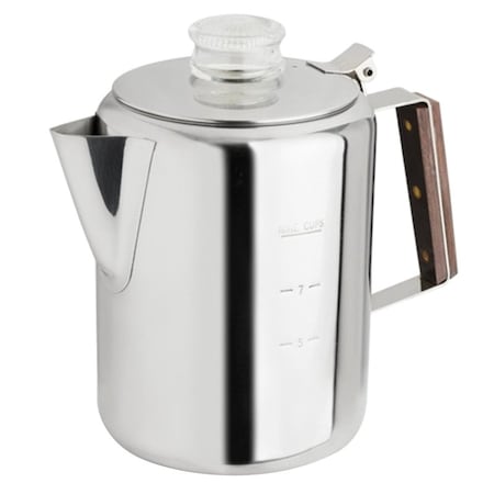 Tops Tops Rapid Brew 9 cups Silver Stovetop Percolator 55704